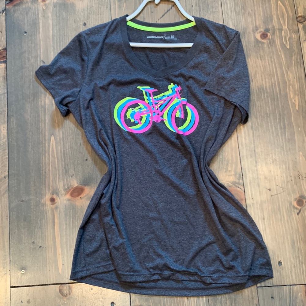 Gray neon bike shirt size large